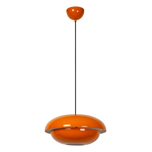 Lucide YOUNES - Pendant light - Ø 40 cm - 1xE27 - Orange | Essential - turned off
